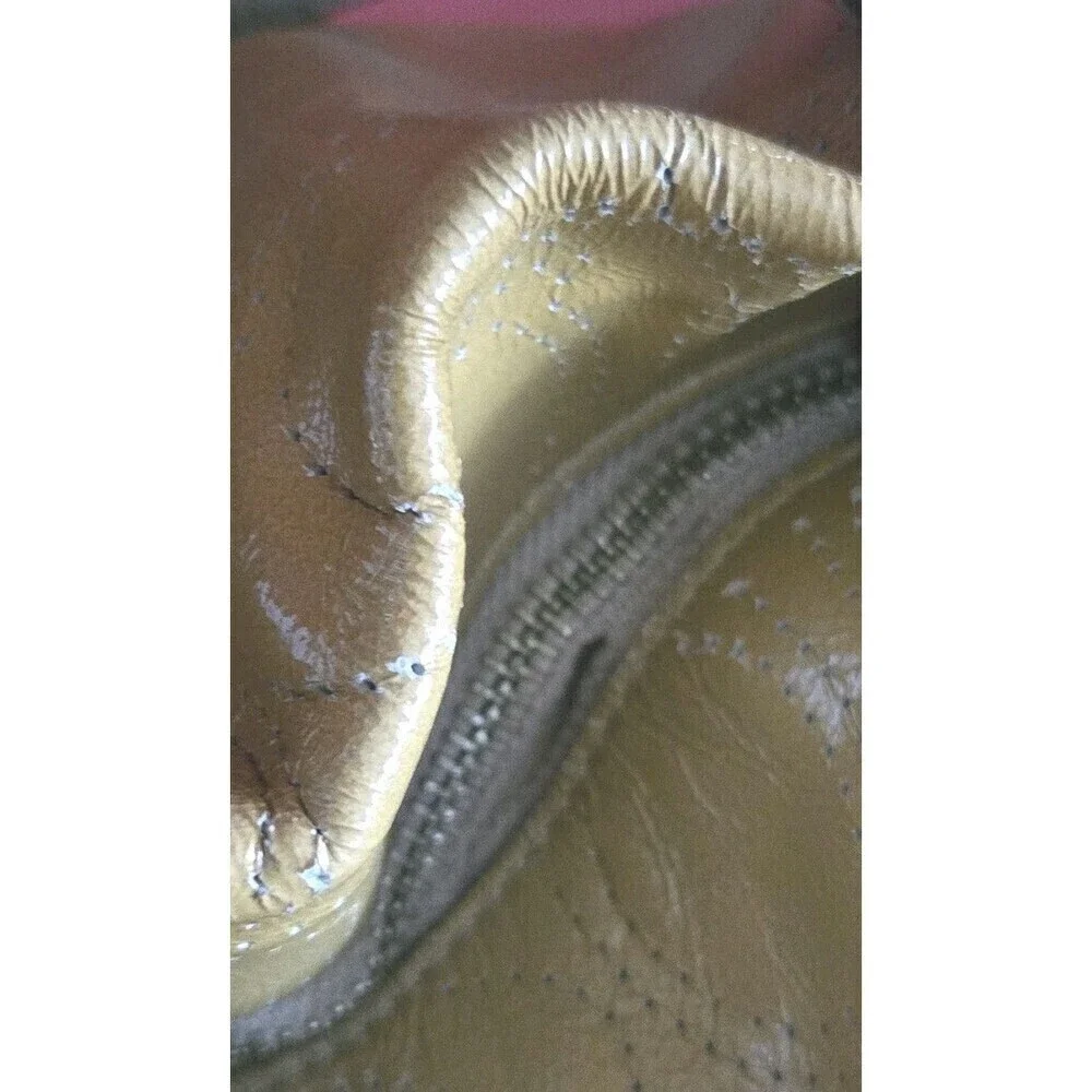 Coach Perforated Patent Leather Shoulder Bag Brook Putty